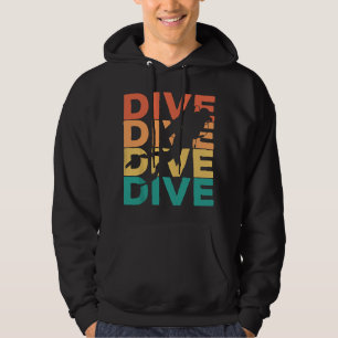 Retro Vintage Diving Gift For Scuba Divers Hoodie