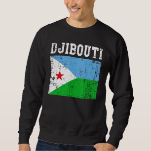 Retro Vintage Djibouti Flag Djiboutian Roots Sweatshirt