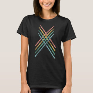 Retro Vintage Drummer  70s 80s Distressed Drum Sti T-Shirt