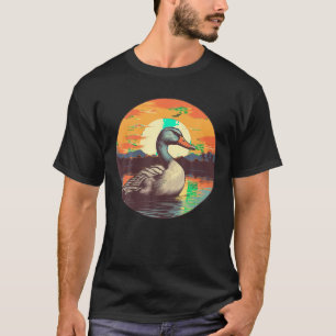 Retro Vintage Duck Hunting Sunset Funny Mallards D T-Shirt