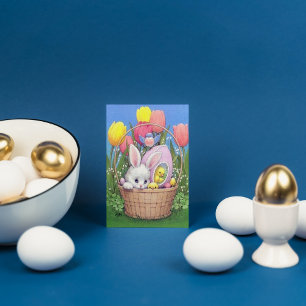 Retro vintage Easter bunny Holiday postcard