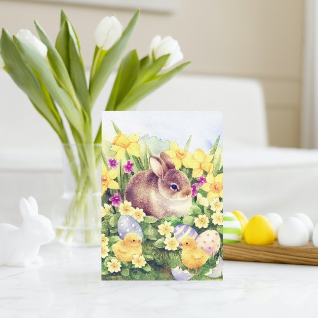 Retro vintage Easter bunny Holiday postcard (Creator Uploaded)