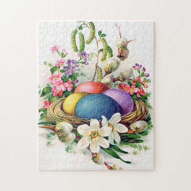 retro vintage Easter eggs Holiday Jigsaw Puzzle (Vertical)