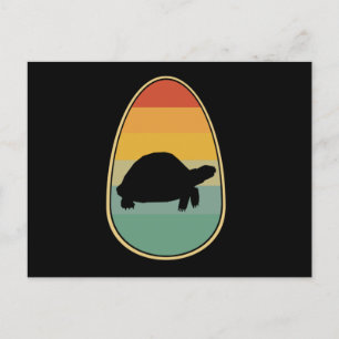 Retro Vintage Easter Eggs Turtle Animal Gift Postcard