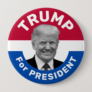Retro Vintage Election Campaign Trump President 10 Cm Round Badge
