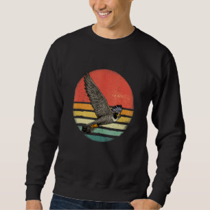 Retro Vintage Falcon Birds of Prey Birdwatcher Bir Sweatshirt