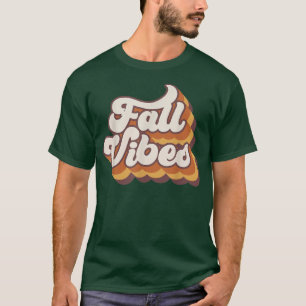 Retro Vintage Fall Vibes Autumn Lover Thanksgiving T-Shirt