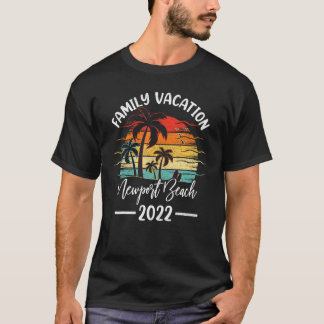 Retro Vintage Family Vacation 2022 California Newp T-Shirt