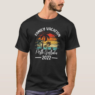 Retro Vintage Family Vacation 2022 Perth Australia T-Shirt
