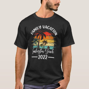 Retro Vintage Family Vacation 2022 Texas Galveston T-Shirt