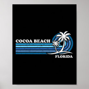 Retro Vintage Family Vacation Florida Cocoa Beach  Poster