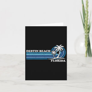 Retro Vintage Family Vacation Florida Destin Beach Card