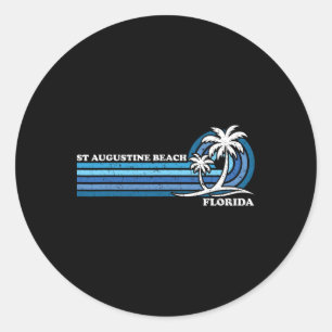 Retro Vintage Family Vacation Florida St. Augustin Classic Round Sticker