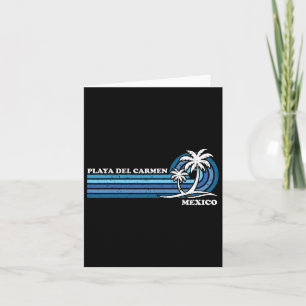 Retro Vintage Family Vacation Mexico Playa Del Car Card