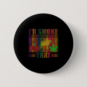 Retro Vintage Farm Animals Id Smoke That Funny Col 6 Cm Round Badge