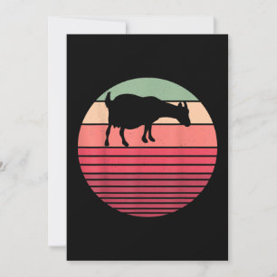 Retro Vintage Farmer Farm Animal Goat Lover Gifts Holiday Card