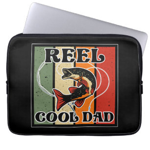 Retro Vintage Fishing Reel Cool Dad Fishing Lover Laptop Sleeve