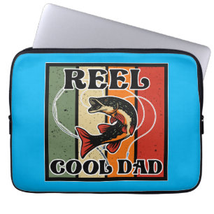 Retro Vintage Fishing Reel Cool Dad Fishing Lover Laptop Sleeve