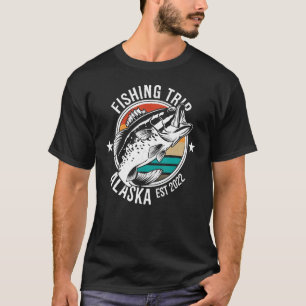 Retro Vintage Fishing Trip Alaska Souvenirs Fishin T-Shirt