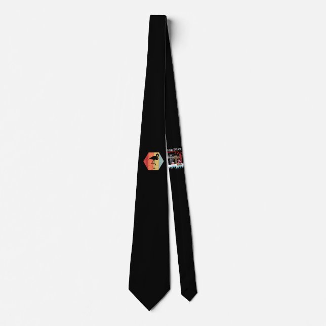 Retro Vintage Flamingo | Cute Flamingo Lover Tie (Front)