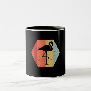 Retro Vintage Flamingo Cute Flamingo Lover Two-Tone Coffee Mug