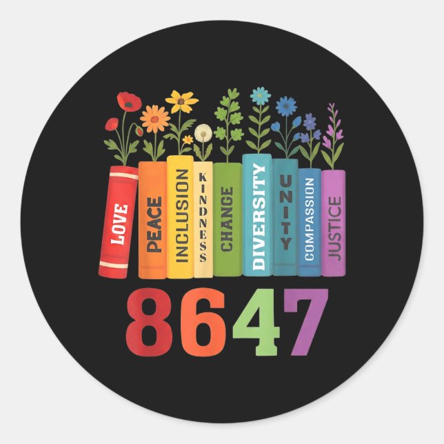 Retro Vintage Floral Classic Round Sticker (Front)