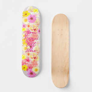 Retro Vintage Flower Bouquet Skateboard