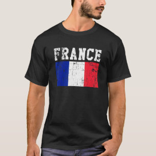 Retro Vintage France Flag French Roots T-Shirt