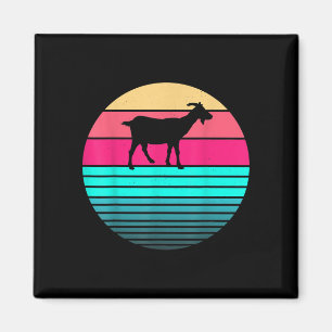 Retro Vintage Funny Animal Lover Goat Farmer Magnet