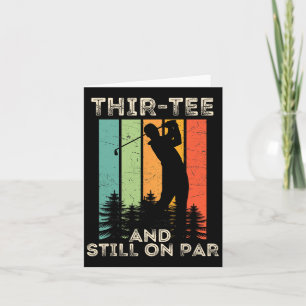 Retro Vintage Funny Golfer Gifts - 30th Birthday G Card