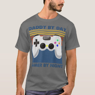 Retro Vintage Funny Videos Game Daddy By Day Gamer T-Shirt