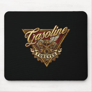 Retro Vintage Gasoline Forever Mens Car Mechanic Mouse Pad