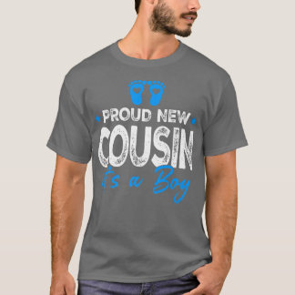 Retro Vintage Gender Reveal Proud New Cousin It's  T-Shirt