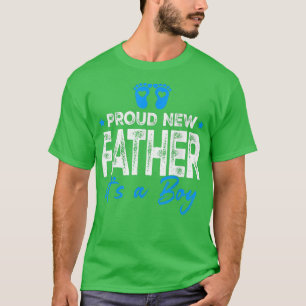 Retro Vintage Gender Reveal Proud New Father It's T-Shirt