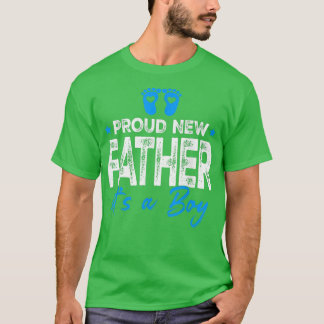 Retro Vintage Gender Reveal Proud New Father It's  T-Shirt