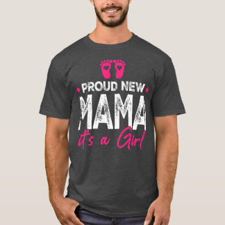 Retro Vintage Gender Reveal Proud New Mama Its A G T-Shirt