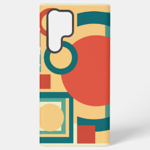 Retro vintage geometric risograph, risoprint samsung galaxy case