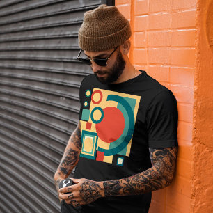 Retro vintage geometric risograph, risoprint  T-Shirt