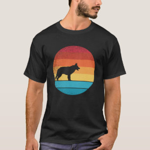 Retro vintage German Shepherd Dogs  and cute anima T-Shirt