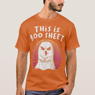 Retro Vintage Ghost This Is Boo Sheet Costume Hall T-Shirt