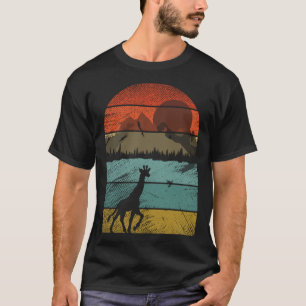 Retro vintage Giraffe and cute animal 4 T-Shirt