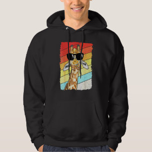 Retro Vintage Giraffe Sunglasses Animal Hoodie