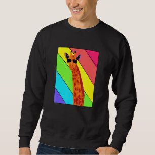 Retro Vintage Giraffe Sunglasses  Giraffe Sweatshirt