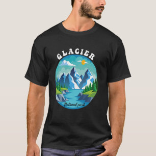 Retro Vintage Glacier National Park for kids Hikin T-Shirt