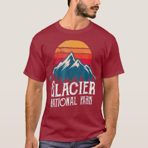 Retro Vintage Glacier National Park Montana T-Shirt
