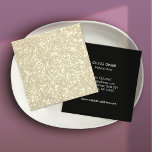 Retro Vintage Gold Glitter Beauty Salon Square Business Card<br><div class="desc">Clean and simple design featuring digital image of gold glitter background. For additional matching marketing materials,  custom design or
logo enquiry,  please contact me at maurareed.designs@gmail.com and I will reply within 24 hours.
For shipping,  cardstock enquires and pricing contact Zazzle directly.</div>
