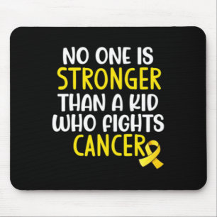 Retro Vintage Gold Ribbon Childhood Cancer Awarene Mouse Pad