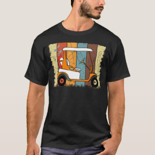 Retro Vintage Golf Cart 60's 70's Golfer Golf T-Shirt