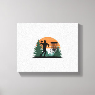 Retro Vintage Golf Disc Playing Canvas Print