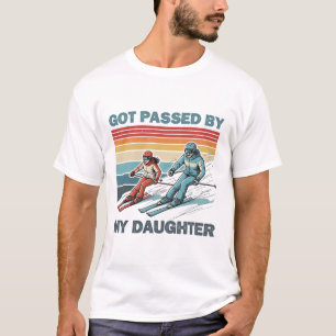 Retro Vintage Got Ped By My Daughter Funny Skiing  T-Shirt